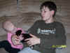 Dan, Kim and pups.jpg (93931 bytes)
